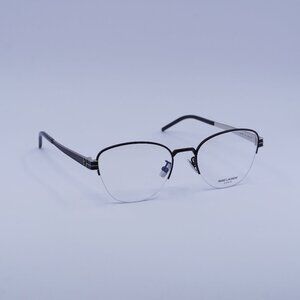Saint Laurent SL M64 002 Eyeglasses Black/Silver 52mm Cat Eye Frame